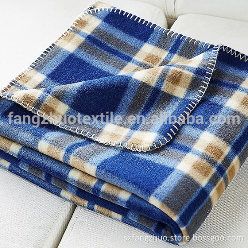 100 polyester checktryckt design polar fleece filt